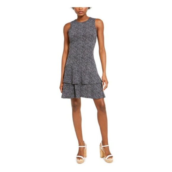 Michael Kors Sleeveless Floral Tiered Flounce Dress size XL - Picture 1 of 12